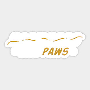 Happiness Has Paws Sticker